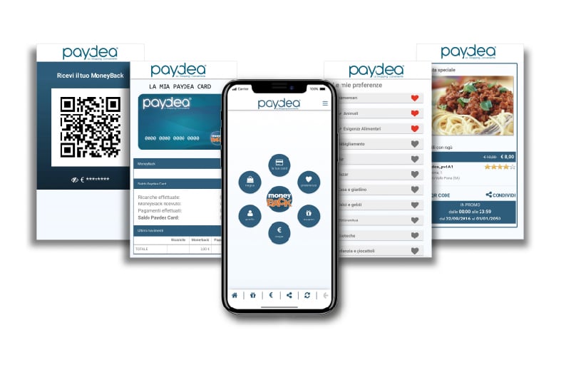 Funzioni app Paydea per i privati